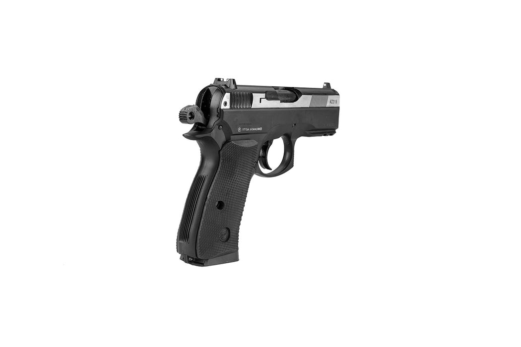 ASG CZ 75D COMPACT DUAL-TONE CO2 NON-BLOWBACK AIRGUN PISTOL - BLACK/SILVER