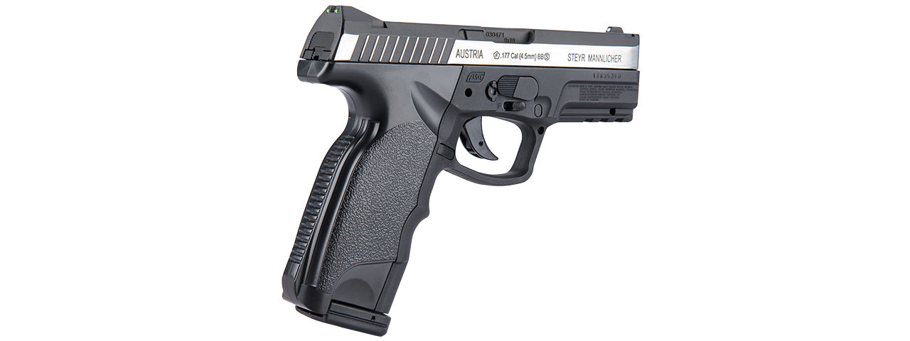 ASG STEYR M9-A1 DUAL-TONE CO2 NON-BLOWBACK AIRGUN PISTOL - BLACK/SILVER