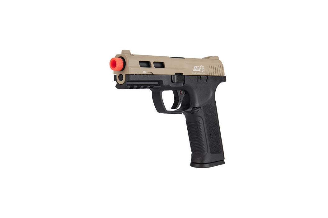 ICS XAE ADJUSTABLE HOP UP GAS BLOWBACK AIRSOFT PISTOL - BLACK/TAN