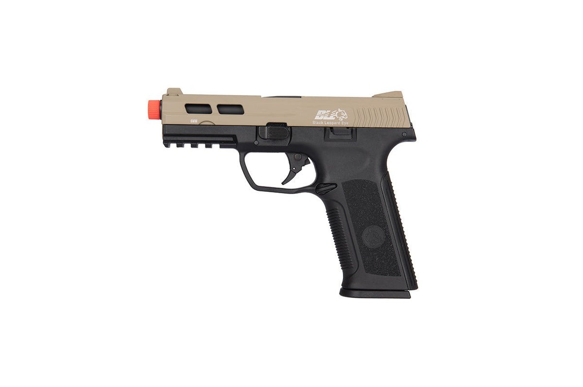 ICS XAE ADJUSTABLE HOP UP GAS BLOWBACK AIRSOFT PISTOL - BLACK/TAN ...