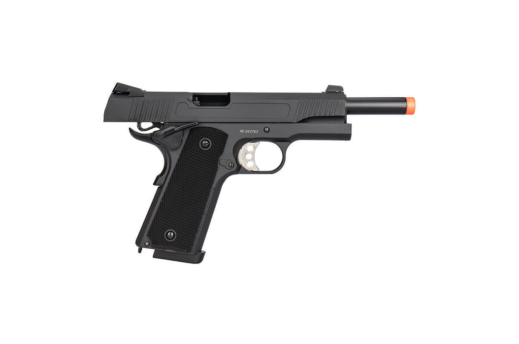 Double Bell Gas Blowback Textured Metal M1911 Airsoft Pistol (Black)