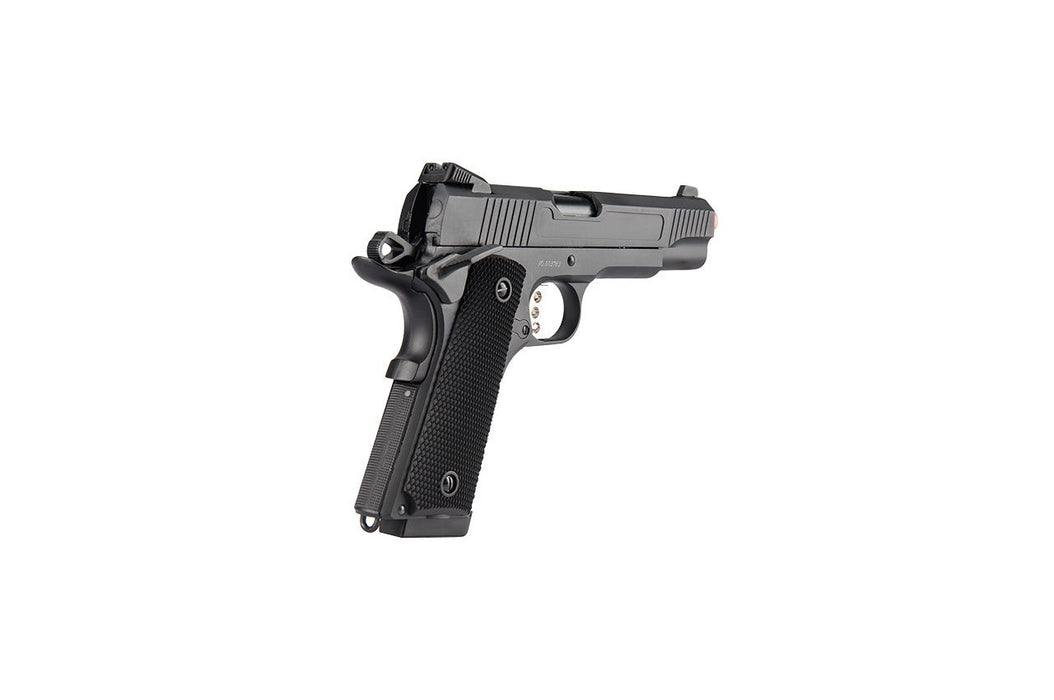 Double Bell Gas Blowback Textured Metal M1911 Airsoft Pistol (Black)