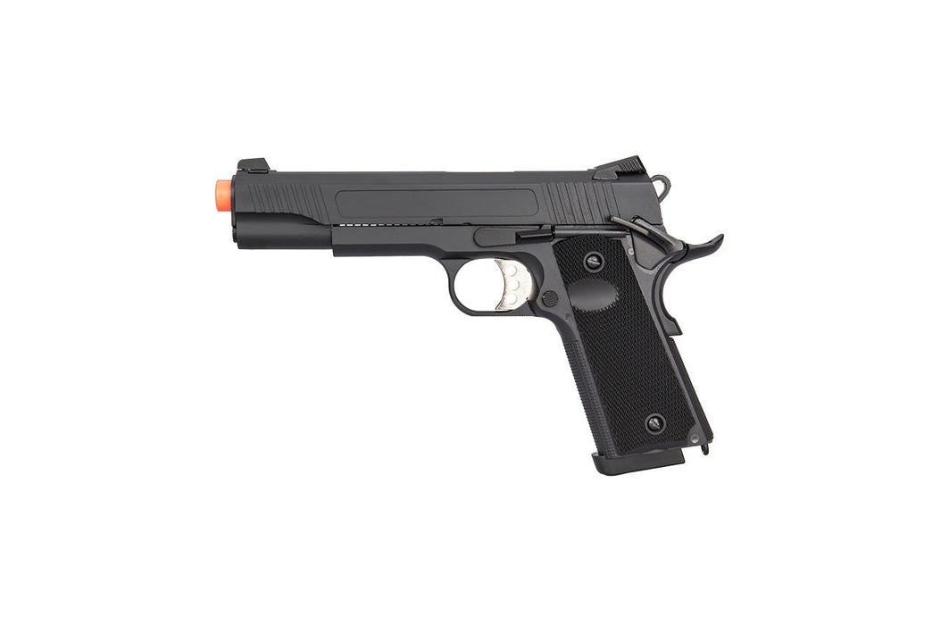 Double Bell Gas Blowback Textured Metal M1911 Airsoft Pistol (Black)