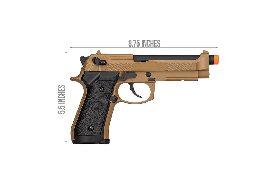 Double Bell M92 Gas Blowback Airsoft Pistol (TAN)