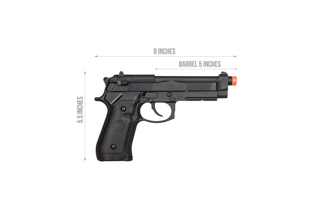 DOUBLE BELL M92 GAS BLOWBACK AIRSOFT PISTOL (BLACK)