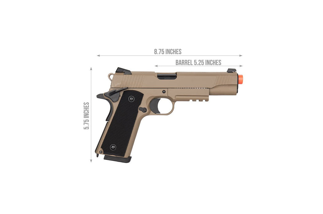 DOUBLE BELL M1911 TACTICAL GBB AIRSOFT PISTOL - LOW VELOCITY (TAN)