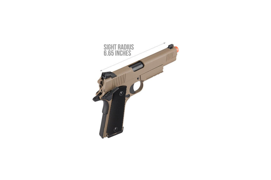 DOUBLE BELL M1911 TACTICAL GBB AIRSOFT PISTOL - LOW VELOCITY (TAN)