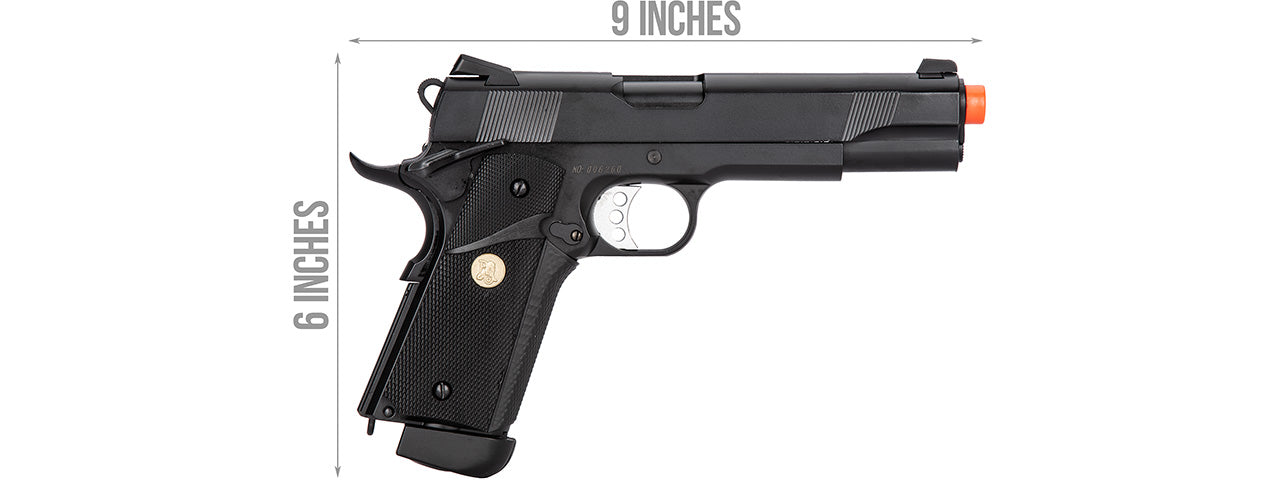 Double Bell M1911 CO2 Blowback MEU Airsoft Pistol [Polymer] (BLACK)