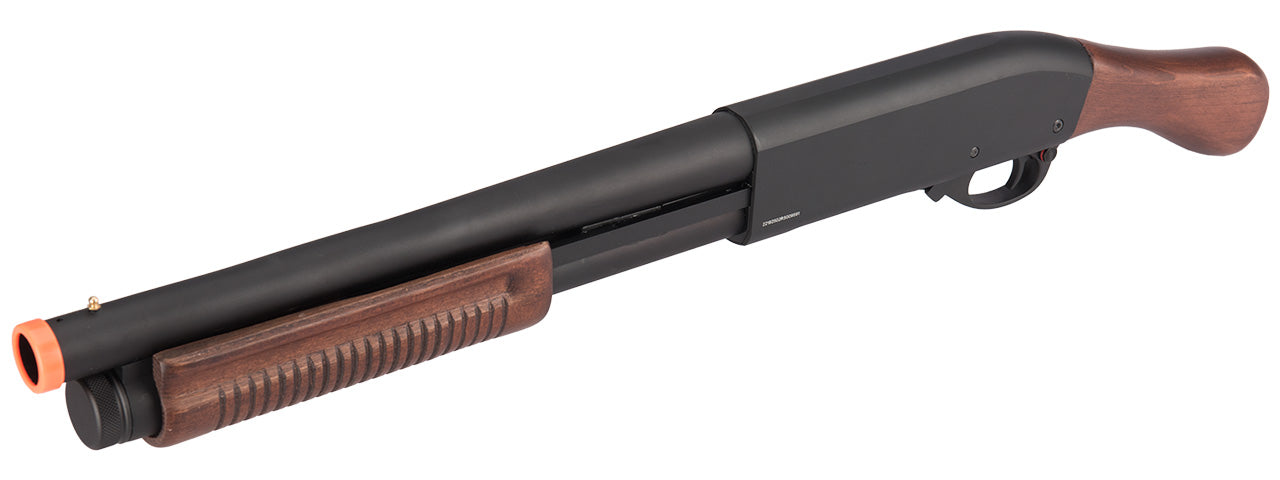 Golden Eagle M870 3/6-Shot Pump Action Gas Airsoft Shotgun [Sawed-Off] (WOOD)