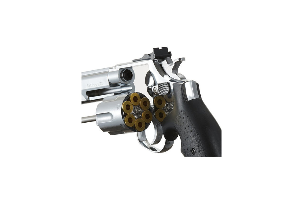 HFC SAVAGE BULL 6" GAS AIRSOFT REVOLVER PISTOL - FULL SIZE - SILVER