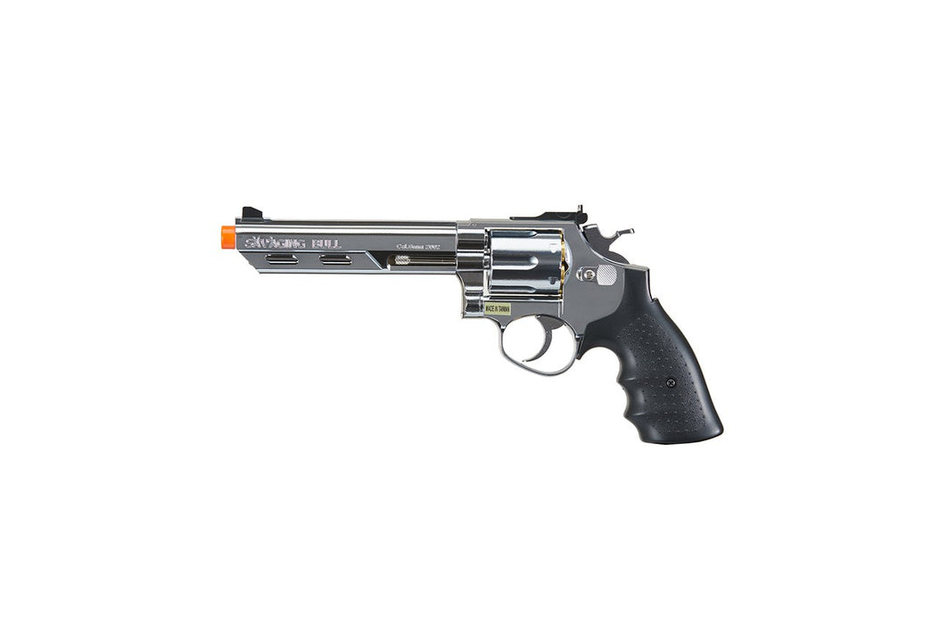 HFC SAVAGE BULL 6" GAS AIRSOFT REVOLVER PISTOL - FULL SIZE - SILVER