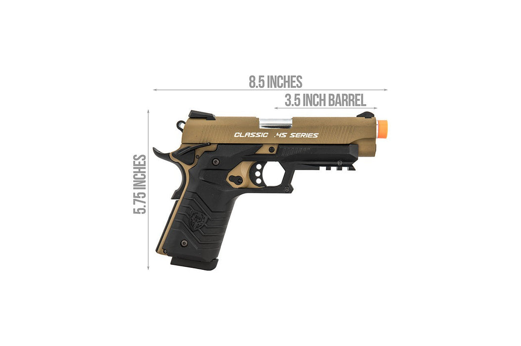 HFC Honor Fantastic 1911 Gas Blowback Pistol (TAN / BLACK)