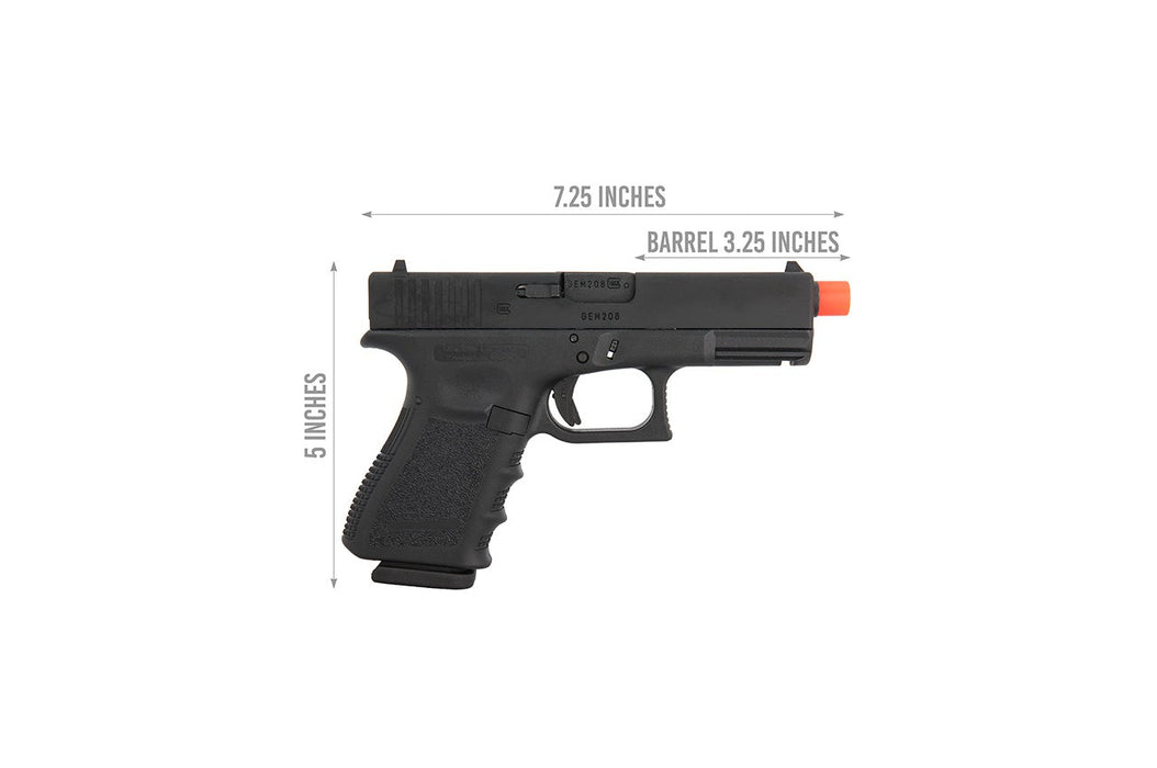 HK-2276303 Licensed Gen 3 Glock-19 Gas Blowback Airsoft Pistol