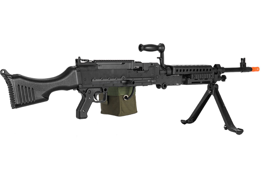 Box magazine on Lancer Tactical M240 AEG Machine Gun.