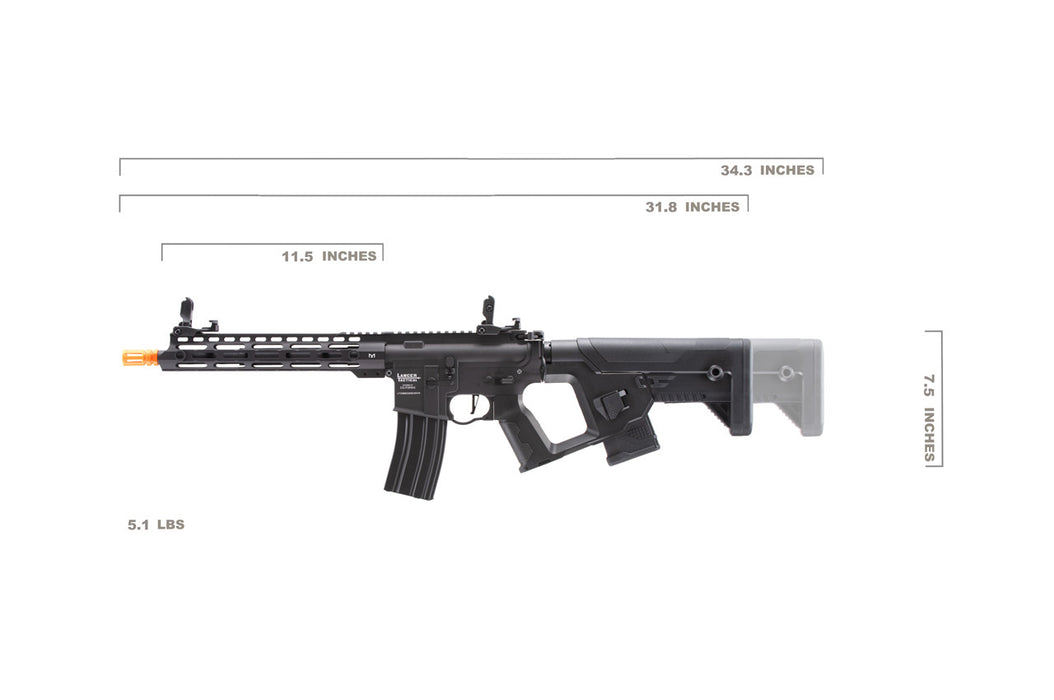 Lancer Tactical Enforces Series AEG Rifle - High FPS - All Black