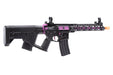 Lancer Tactical Enforcer Blackbird Skeleton AEG Rifle with Alpha Stock, in a dynamic Black & Purple color. Designed for agility and style in competitive airsoft play.