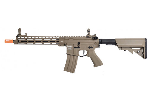 Lancer Tactical Enforcer BLACKBIRD AEG Rifle in tan, optimized for high FPS and precise shooting. Features a sleek design suitable for competitive airsoft scenarios.