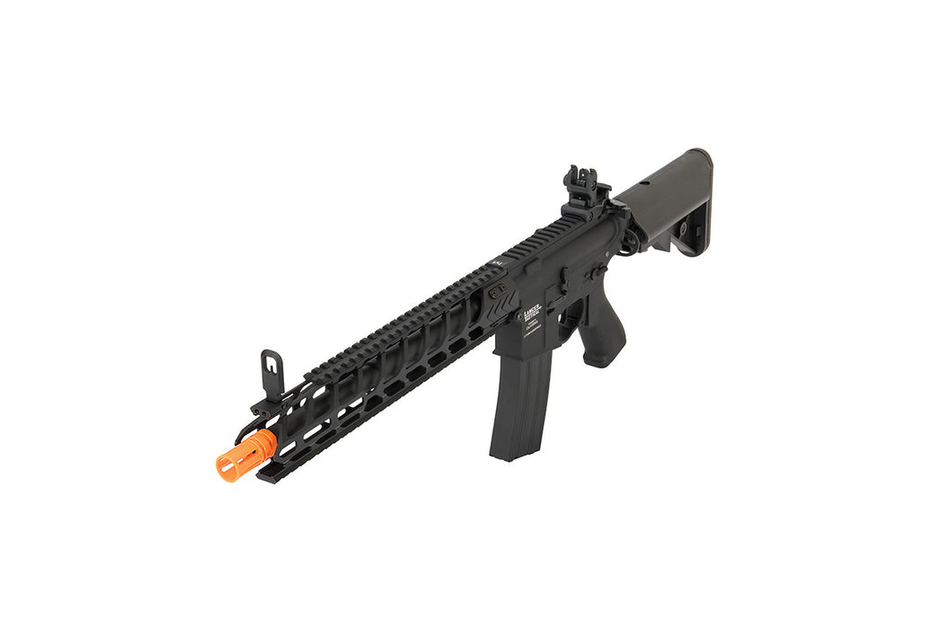 Lancer Tactical Enforcer NIGHT WING AEG in sleek black, designed for high FPS. Ideal for competitive airsoft, offering robust construction and precision for superior gameplay