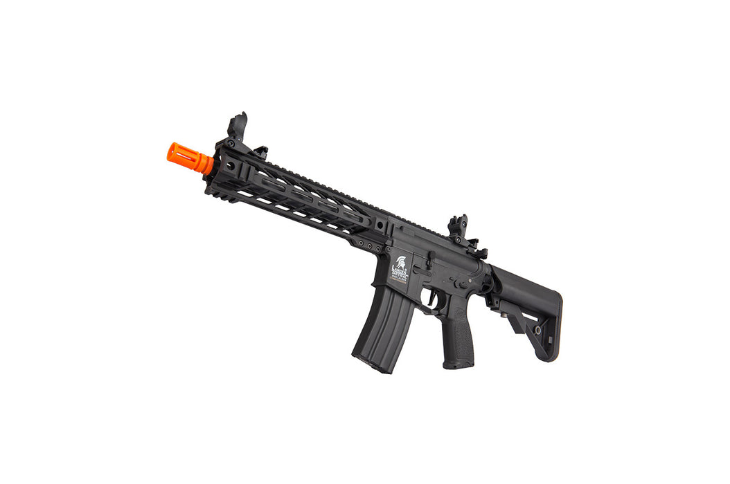 Lancer Tactical Enforcer Hybrid Gen 2 Battle Hawk AEG in classic black, featuring high FPS for enhanced shooting power. Perfect for competitive airsoft players seeking reliability and precision.