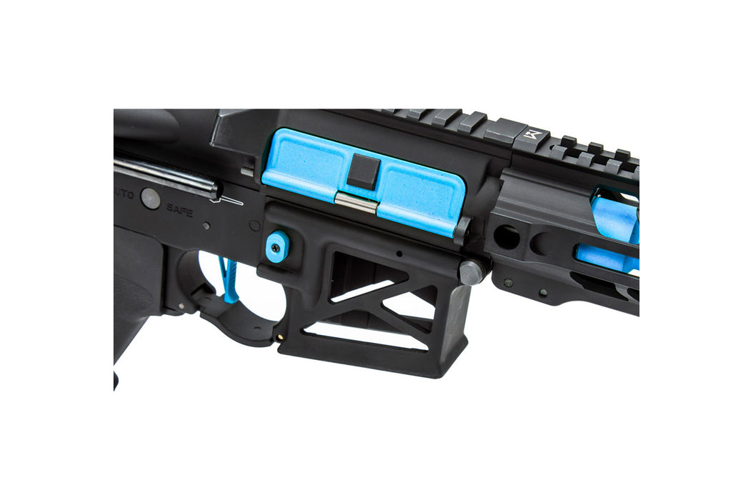 Lancer Tactical Enforcer Gen 2 Battle Hawk 4-inch PDW AEG in a dynamic Black/Blue finish. Compact and designed for quick action, ideal for precise and fast-paced airsoft engagements