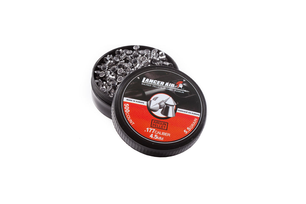 Lancer Tactical 500 Count 0.177 Caliber 5.5 Gram Air Gun Pellets (4.5mm Pointed)