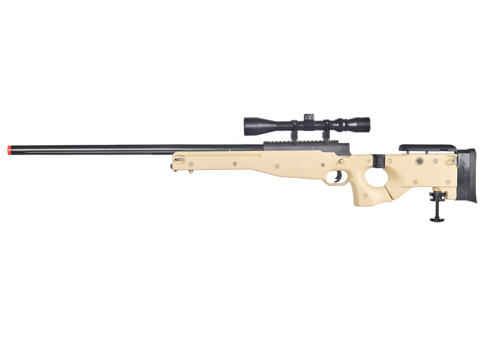 WELL MB08TA L96 AWP BOLT ACTION RIFLE w/FOLDING STOCK & SCOPE (COLOR: TAN)