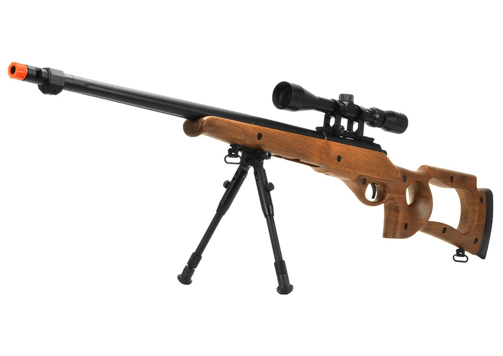 MB10WAB WELL MB10D SNIPER RIFLE W/ SCOPE AND BIPOD (FAUX WOOD)