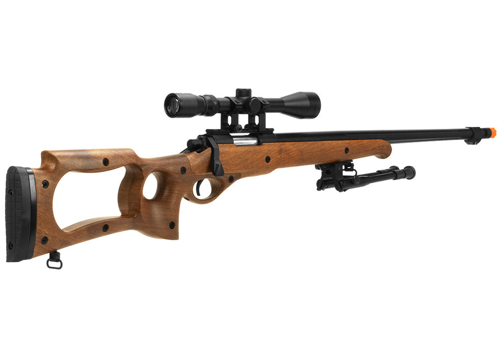 MB10WAB WELL MB10D SNIPER RIFLE W/ SCOPE AND BIPOD (FAUX WOOD)