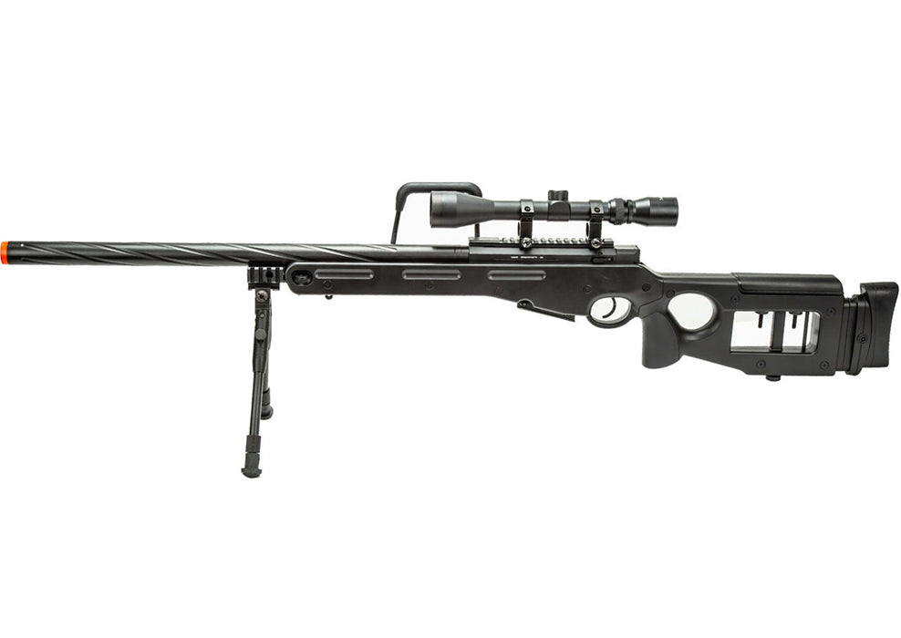 WellFire SV98 Bolt Action Airsoft Sniper Rifle w/ Scope and Bipod