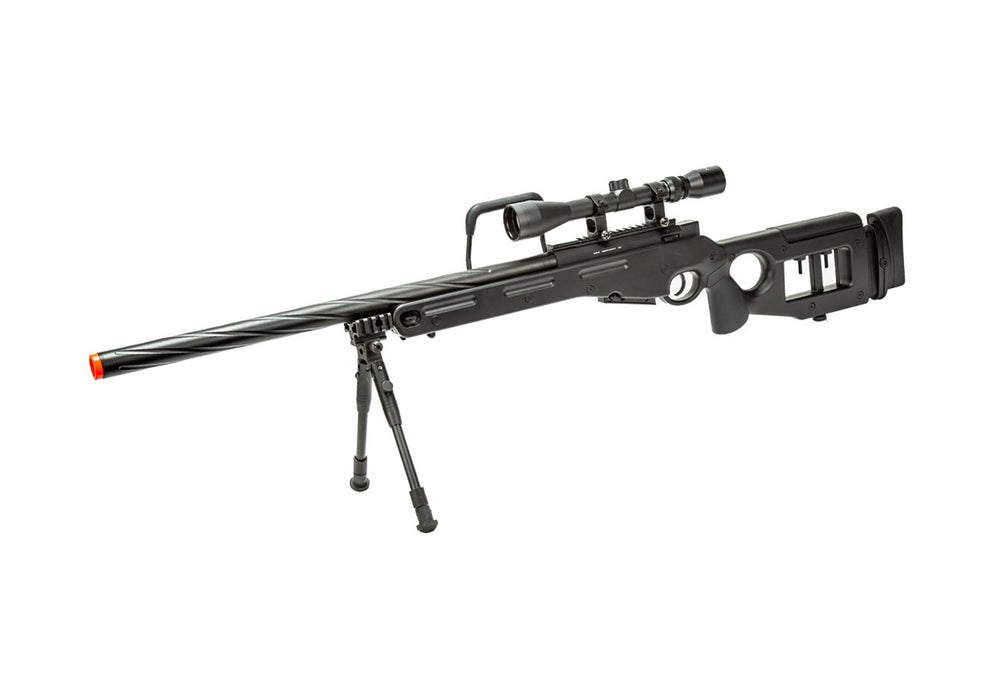 WellFire SV98 Bolt Action Airsoft Sniper Rifle w/ Scope and Bipod