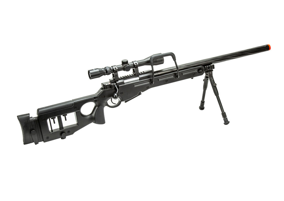 WellFire SV98 Bolt Action Airsoft Sniper Rifle w/ Scope and Bipod