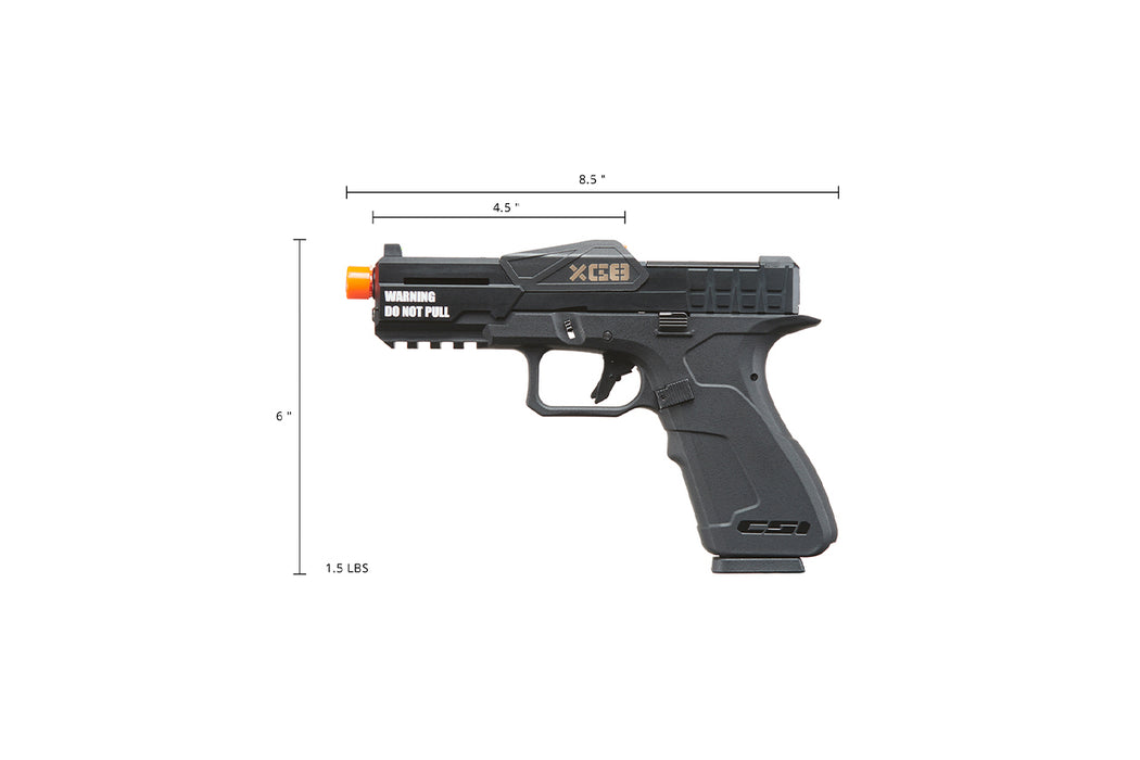 Poseidon CSI XG8 Gas Blow Back Aluminum Pistol - (Metal/Black)