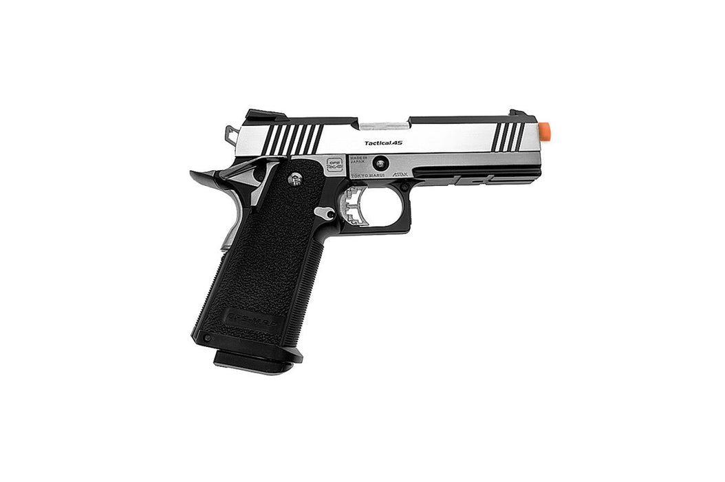 Tokyo Marui Dual Stainless Hi-Capa Custom Gas Blowback Airsoft Pistol (SILVER)