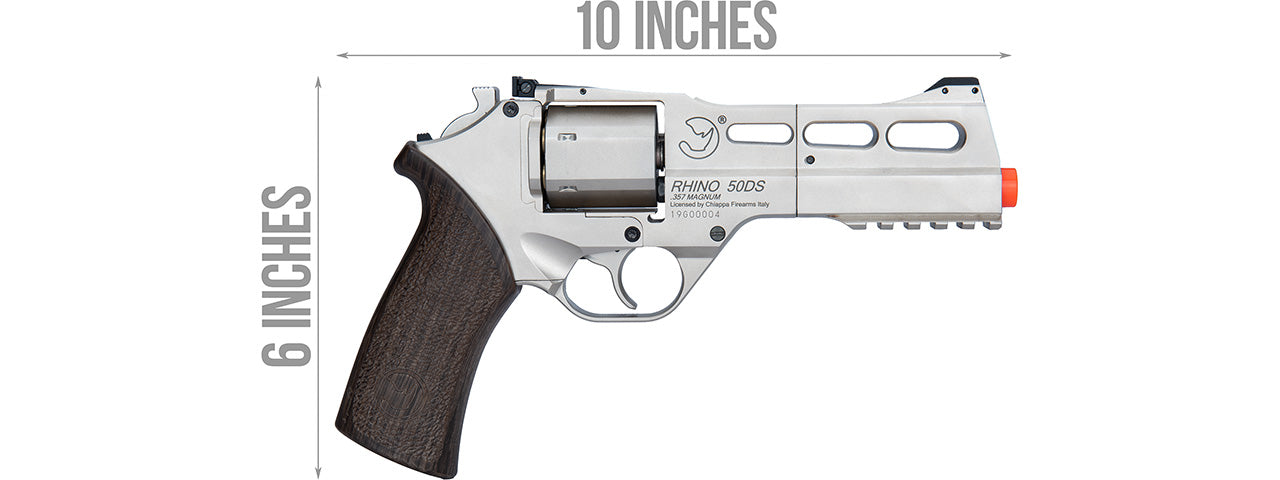 Bo Manufacture Chiappa Rhino Revolver 50DS .357 Magnum Style Airsoft Pistol (Silver)