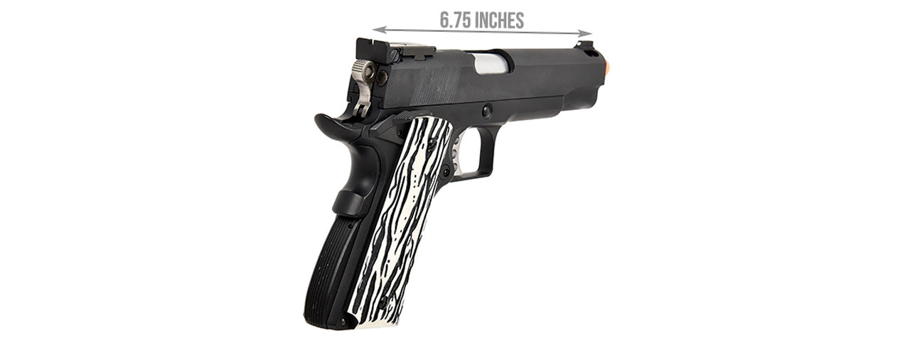 WE Tech Original 1911 Version C Full Metal GBB Airsoft Pistol w/ Imitation Ivory Grips (BLACK)