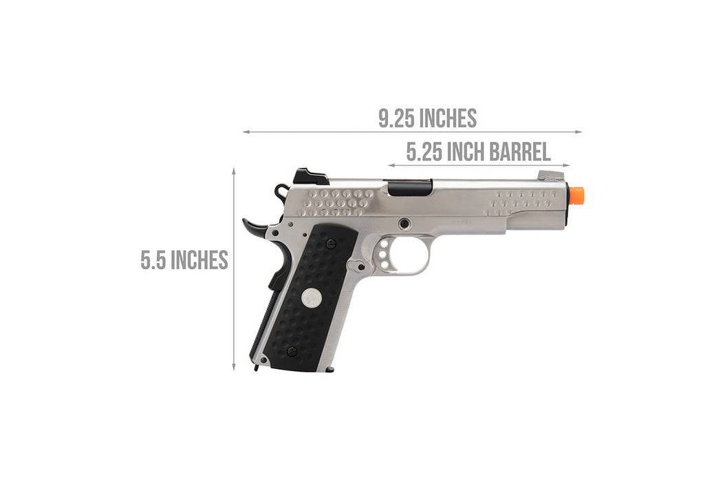 WE Tech Full Metal Knighthawk 1911 Gas Blowback Airsoft Pistol (SILVER)