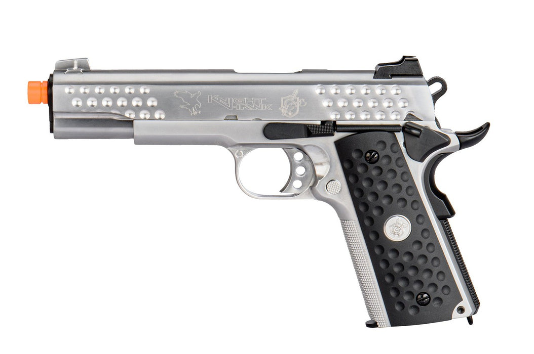 WE Tech Full Metal Knighthawk 1911 Gas Blowback Airsoft Pistol (SILVER)