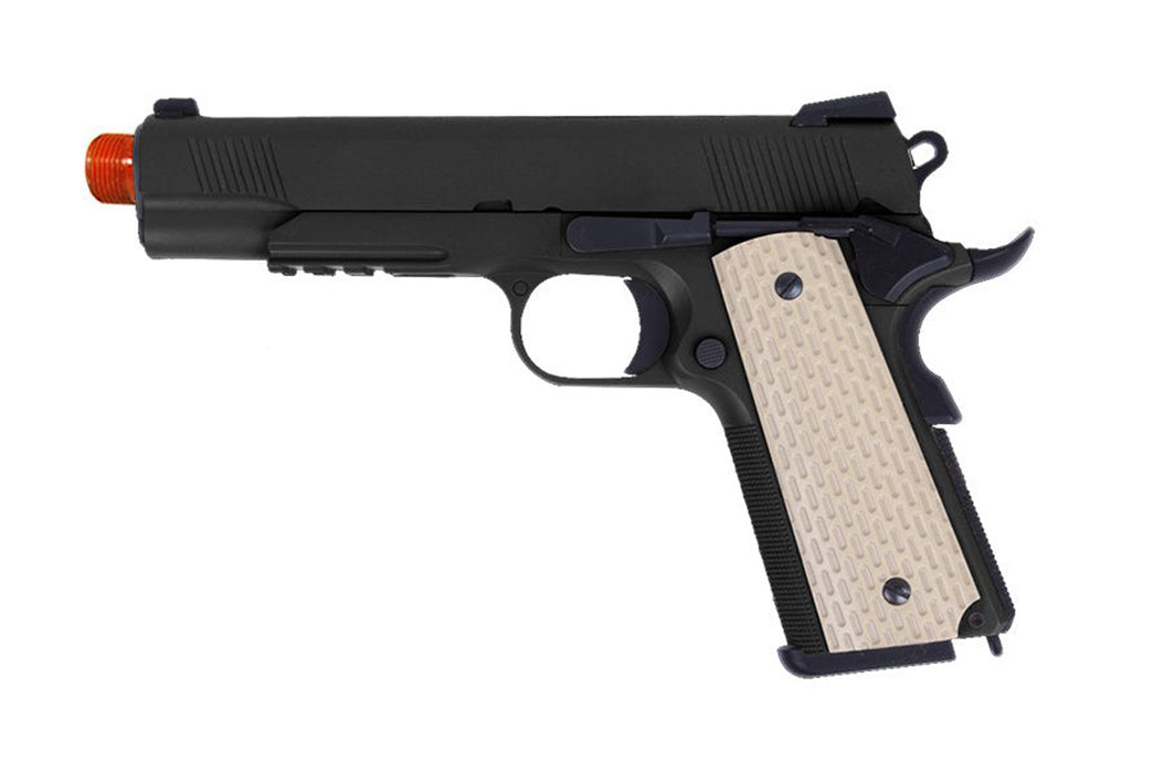 WE Tech Desert Warrior 5.1 M1911 Airsoft Gas Blowback Pistol (BLACK)