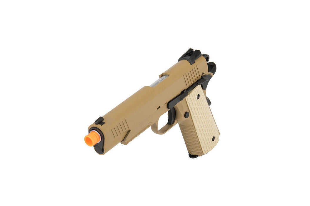 WE Tech Kimber Style 1911 Gas Blowback Airsoft Pistol (TAN)