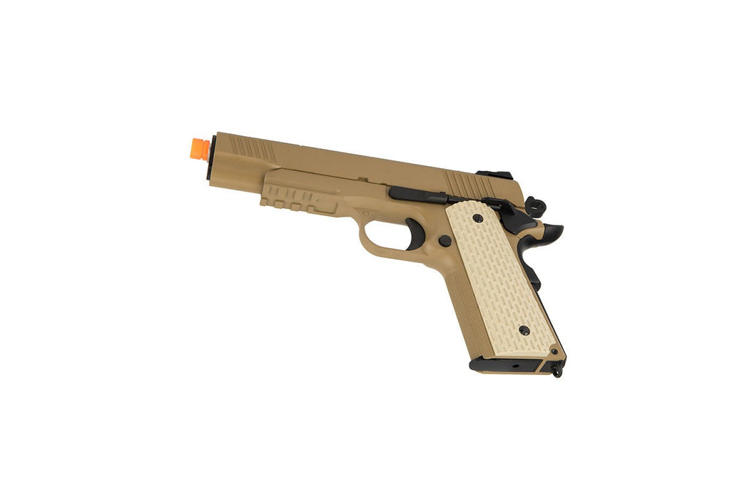 WE Tech Kimber Style 1911 Gas Blowback Airsoft Pistol (TAN)