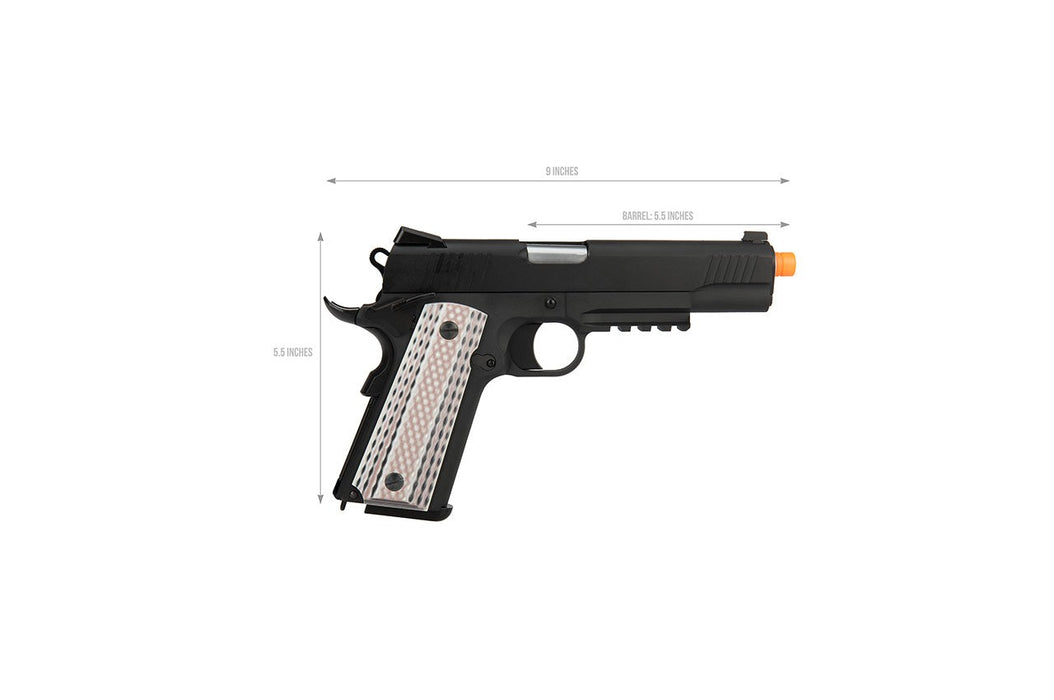 WE Tech Full Metal 1911 M45A1 Gas Blowback Airsoft Pistol (BLACK)