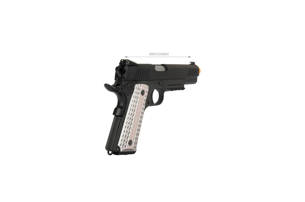 WE Tech Full Metal 1911 M45A1 Gas Blowback Airsoft Pistol (BLACK)