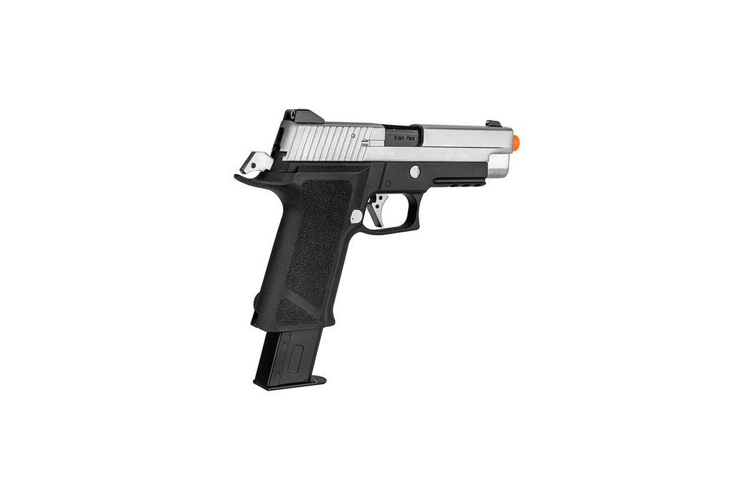 WE Tech P-Virus Two-Tone Gas Blowback Airsoft Pistol (BLACK/SILVER)