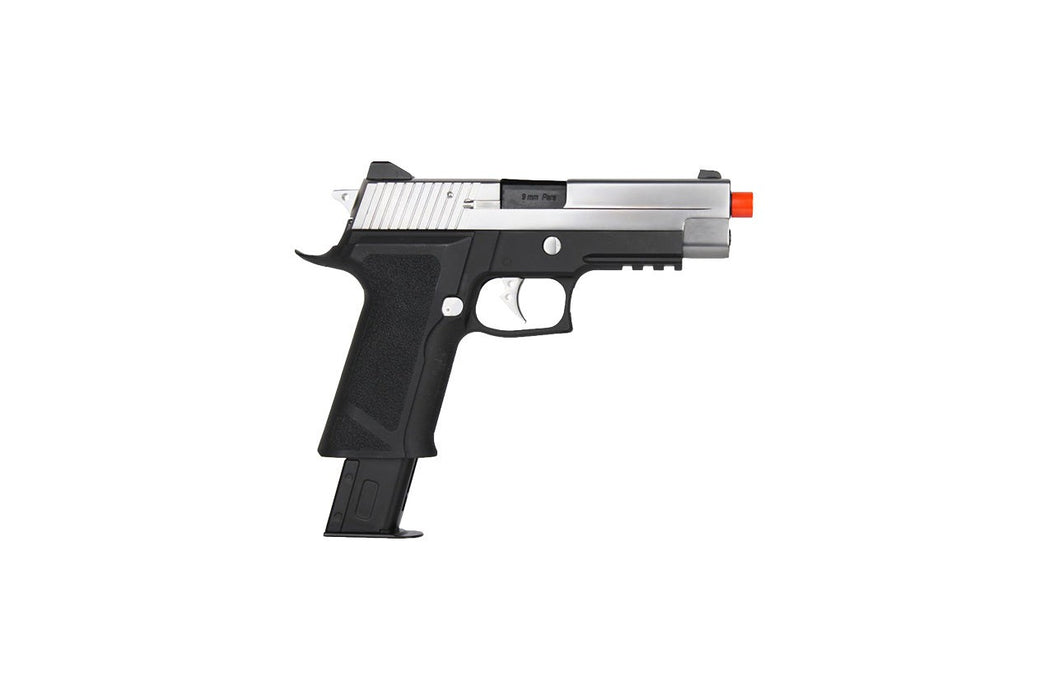 WE Tech Full Metal P-Virus Two-Tone Gas Blowback Airsoft Pistol (BLACK/SILVER)