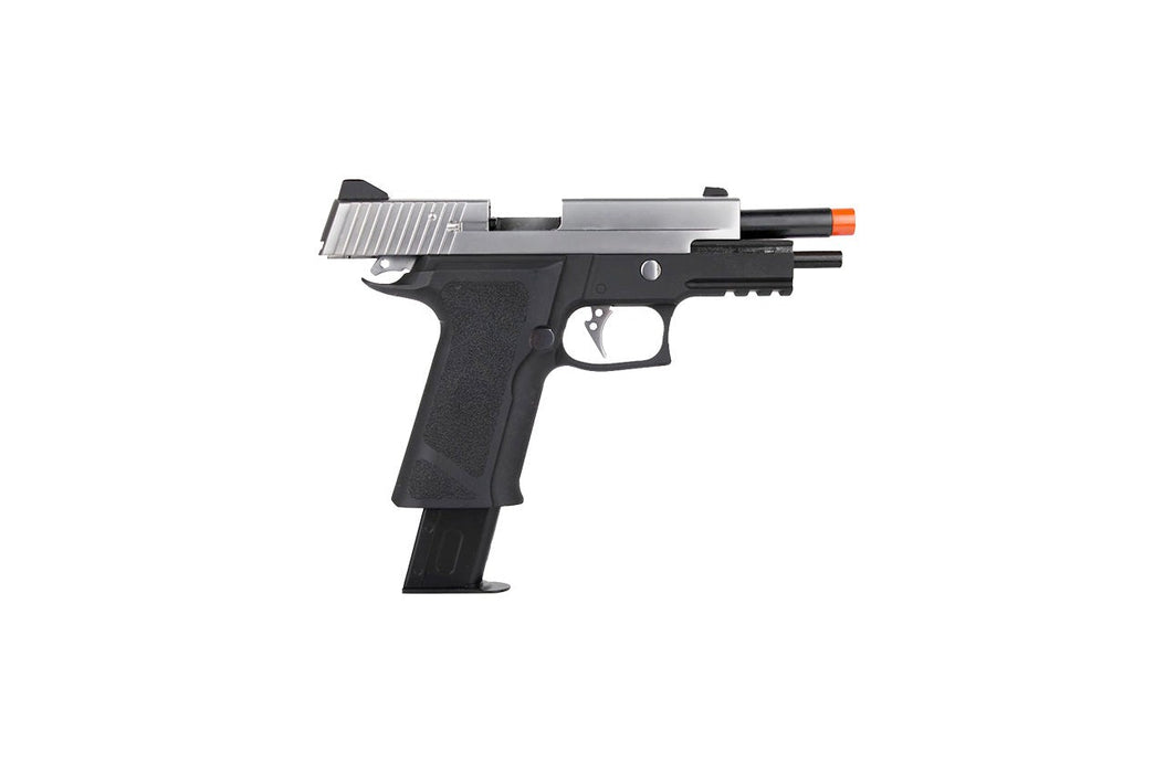 WE Tech Full Metal P-Virus Two-Tone Gas Blowback Airsoft Pistol (BLACK/SILVER)