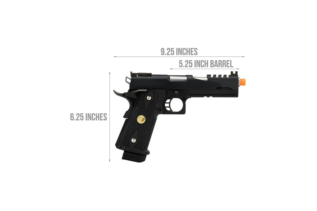 WE Tech Hi Capa 5.1 "Dragon" M1911 Gas Blowback Airsoft Pistol (BLACK)