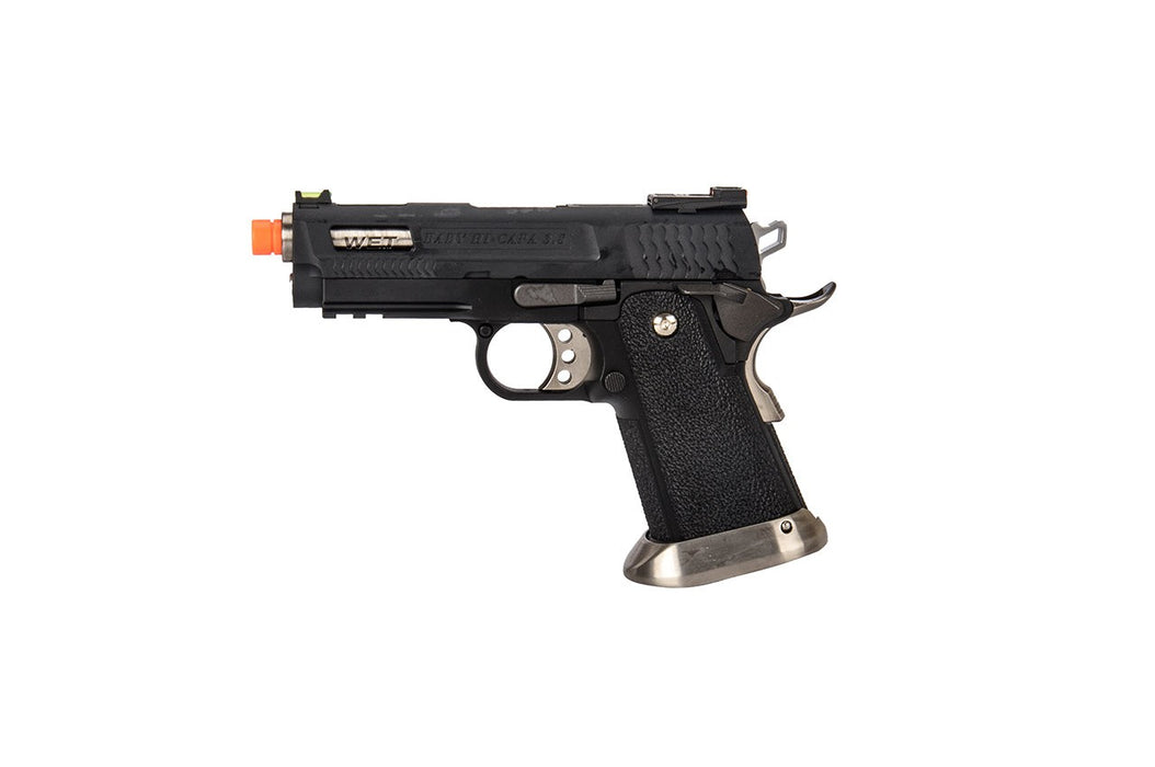 WE-Tech Hi-Capa 3.8 Brontosaurus Full Auto Gas Blowback Pistol (Black)