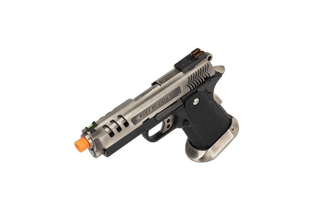 WE Tech 3.8 Hi-Capa Deinonychus Gas Blowback Airsoft Pistol (SILVER)