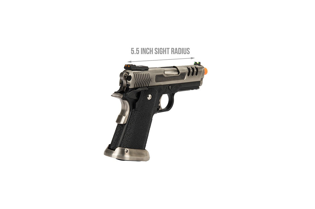 WE Tech 3.8 Hi-Capa Deinonychus Gas Blowback Airsoft Pistol (SILVER)