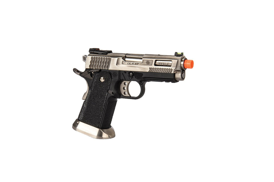 WE-Tech Hi-Capa 3.8 Brontosaurus Full Auto Gas Blowback Pistol (Silver)